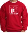 Game Over Marriage Ceremony Sweatshirt Funny Red - White Print