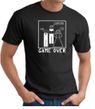Game Over Marriage Ceremony T-shirt Funny Black Tee - White Print