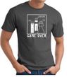 Game Over Marriage Ceremony T-shirt Funny Charcoal Tee - White Print