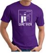 Game Over Marriage Ceremony T-shirt Funny Purple Tee - White Print