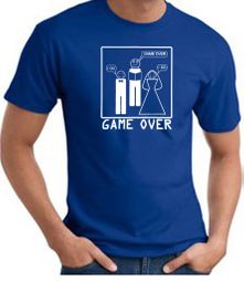 Game Over Marriage Ceremony T-shirt Funny Royal Tee - White Print