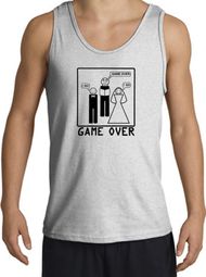 Game Over Marriage Ceremony Tanktop Funny Ash Tank Top - Black Print