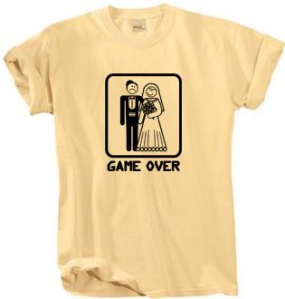 Game Over Pigment Dyed T-shirt Funny Honey Tee - Black Print