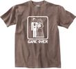 Game Over Pigment Dyed T-shirt Funny Marriage Chestnut - White Print