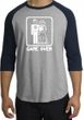 Game Over Raglan Shirt Funny Marriage Heather Grey/Navy - White Print