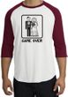 Game Over Raglan Shirt Funny Marriage White/Cardinal - Black Print