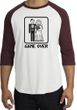 Game Over Raglan Shirt Funny Marriage White/Maroon - Black Print