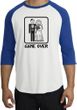 Game Over Raglan Shirt Funny Marriage White/Royal - Black Print
