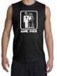 Game Over Shooter Funny Marriage Black Muscle Shirt - White Print