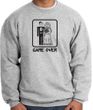 Game Over Sweatshirt Funny Marriage Athletic Heather - Black Print