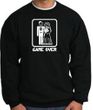 Game Over Sweatshirt - Funny Marriage Black Sweatshirt - White Print