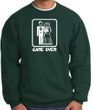 Game Over Sweatshirt Funny Marriage Dark Green Sweatshirt White Print
