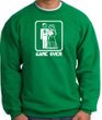 Game Over Sweatshirt - Funny Marriage Kelly Green - White Print