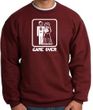 Game Over Sweatshirt Funny Marriage Maroon Sweatshirt - White Print