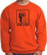 Game Over Sweatshirt Funny Marriage Orange Sweatshirt - Black Print