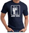 Game Over T-shirt - Funny Marriage Bride Groom Navy Tee White Print