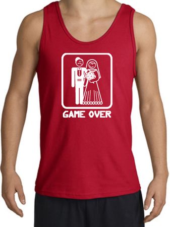 Game Over Tanktop Funny Marriage Red Tank Top