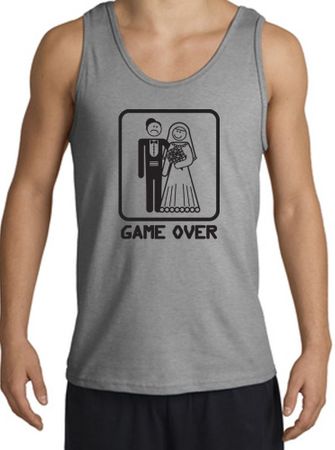 Game Over Tanktop Funny Marriage Sport Grey Tank Top