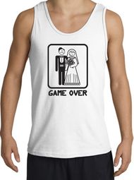 Game Over Tanktop Funny Marriage White Tank Top Game Over Tanktop Funny Marriage White Tank Top