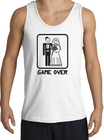 Game Over Tanktop Funny Marriage White Tank Top