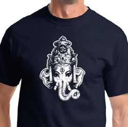 Ganesha Head Mens Yoga Shirts