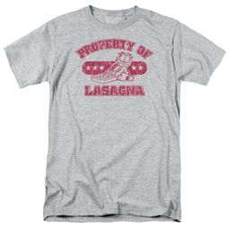 Garfield T-shirt Property of Lasagna Adult Heather Grey Tee Shirt Garfield T-shirt Property of Lasagna Adult Heather Grey Tee Shirt