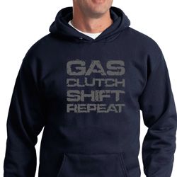 Gas Clutch Shift Repeat Grey Print Hoodie Gas Clutch Shift Repeat Grey Print Hoodie