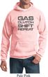 Gas Clutch Shift Repeat Grey Print Hoodie