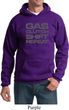 Gas Clutch Shift Repeat Grey Print Hoodie