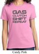 Gas Clutch Shift Repeat Grey Print Ladies Shirt