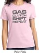 Gas Clutch Shift Repeat Grey Print Ladies Shirt