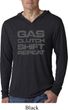 Gas Clutch Shift Repeat Grey Print Lightweight Hoodie Shirt