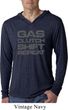 Gas Clutch Shift Repeat Grey Print Lightweight Hoodie Shirt