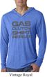 Gas Clutch Shift Repeat Grey Print Lightweight Hoodie Shirt