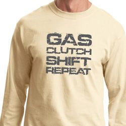 Gas Clutch Shift Repeat Grey Print Long Sleeve Shirt Gas Clutch Shift Repeat Grey Print Long Sleeve Shirt