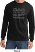 Gas Clutch Shift Repeat Grey Print Long Sleeve Shirt