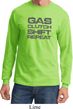 Gas Clutch Shift Repeat Grey Print Long Sleeve Shirt