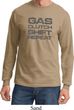 Gas Clutch Shift Repeat Grey Print Long Sleeve Shirt
