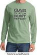 Gas Clutch Shift Repeat Grey Print Long Sleeve Shirt