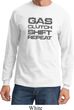 Gas Clutch Shift Repeat Grey Print Long Sleeve Shirt