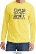 Gas Clutch Shift Repeat Grey Print Long Sleeve Shirt