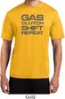 Gas Clutch Shift Repeat Grey Print Mens Moisture Wicking Shirt