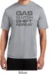 Gas Clutch Shift Repeat Grey Print Mens Moisture Wicking Shirt
