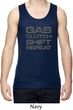 Gas Clutch Shift Repeat Grey Print Mens Moisture Wicking Tanktop