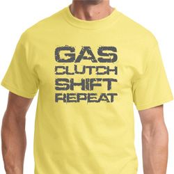 Gas Clutch Shift Repeat Grey Print Mens Shirts