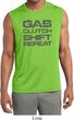 Gas Clutch Shift Repeat Grey Print Mens Sleeveless Moisture Wicking