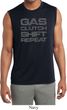 Gas Clutch Shift Repeat Grey Print Mens Sleeveless Moisture Wicking