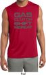 Gas Clutch Shift Repeat Grey Print Mens Sleeveless Moisture Wicking