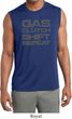 Gas Clutch Shift Repeat Grey Print Mens Sleeveless Moisture Wicking