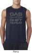 Gas Clutch Shift Repeat Grey Print Mens Sleeveless Shirt